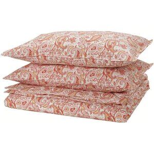 ikea Duvet cover and pillowcase(s), pink/white, Full/Queen (Double/Queen)